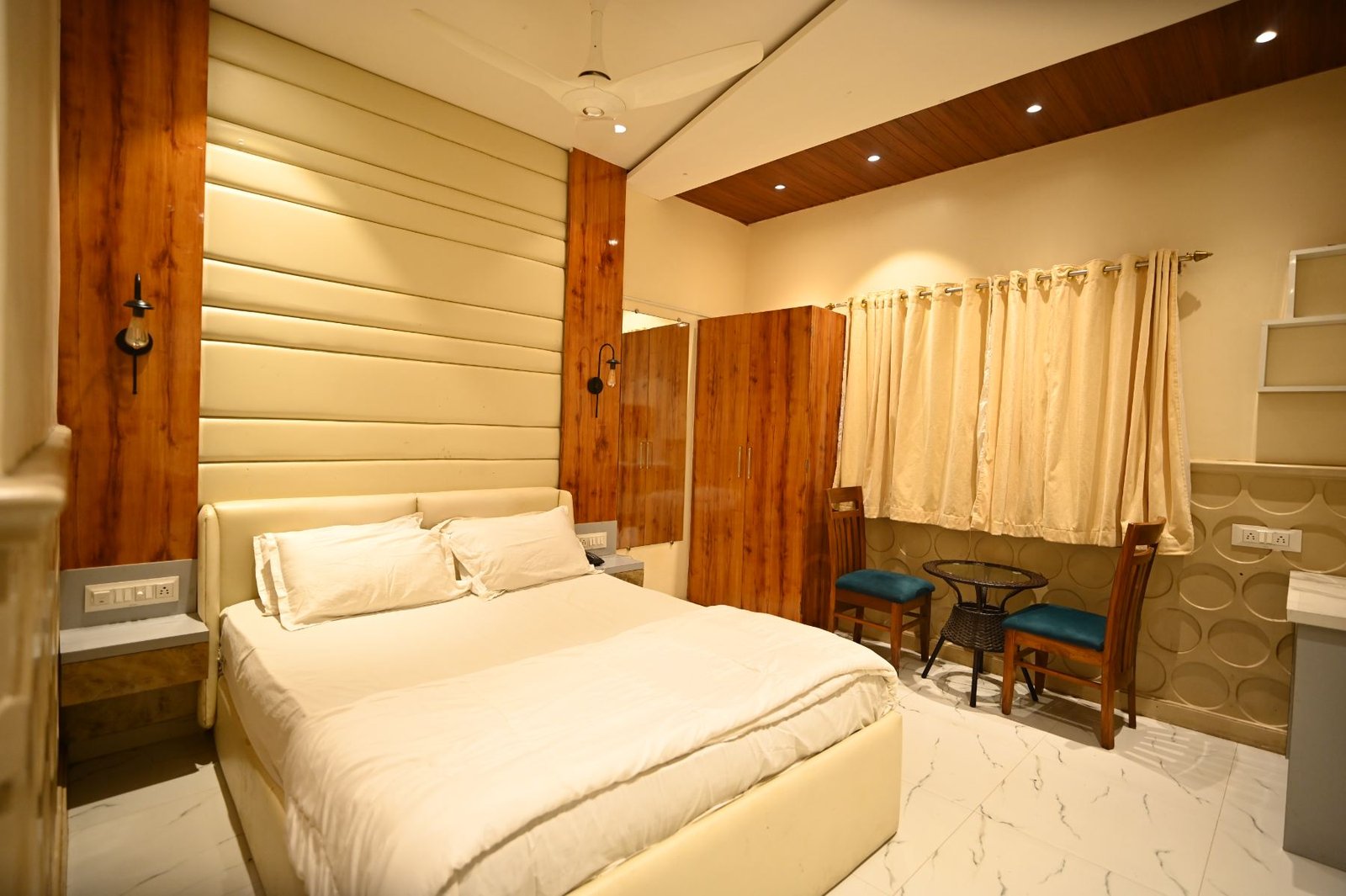 Deluxe family room, 225 square feet with seating area and wardrobe, resort near Gorai Beach